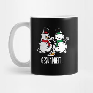 Gesundheit bless you snowman funny Christmas snow Mug